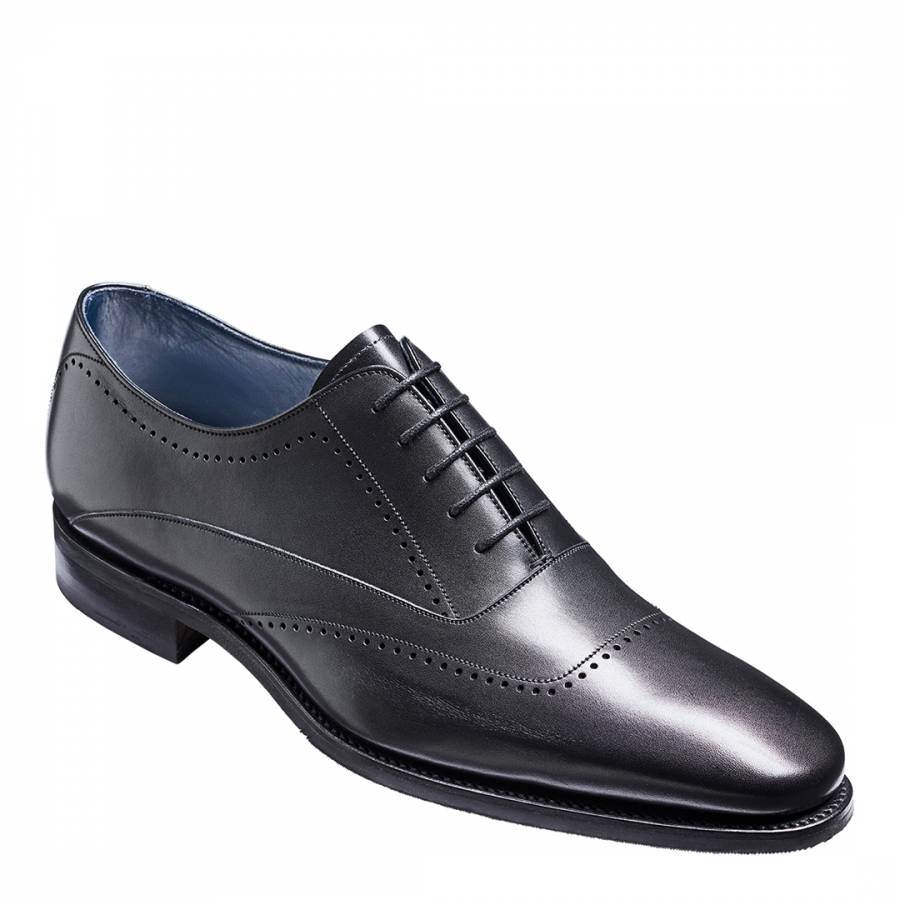 Black Leather Thomas Oxford Shoes - BrandAlley