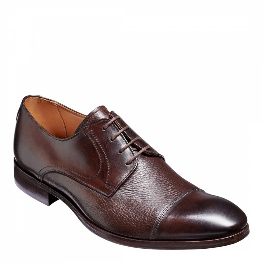 Wide Fit Dark Brown Southwold Derby Shoes - BrandAlley