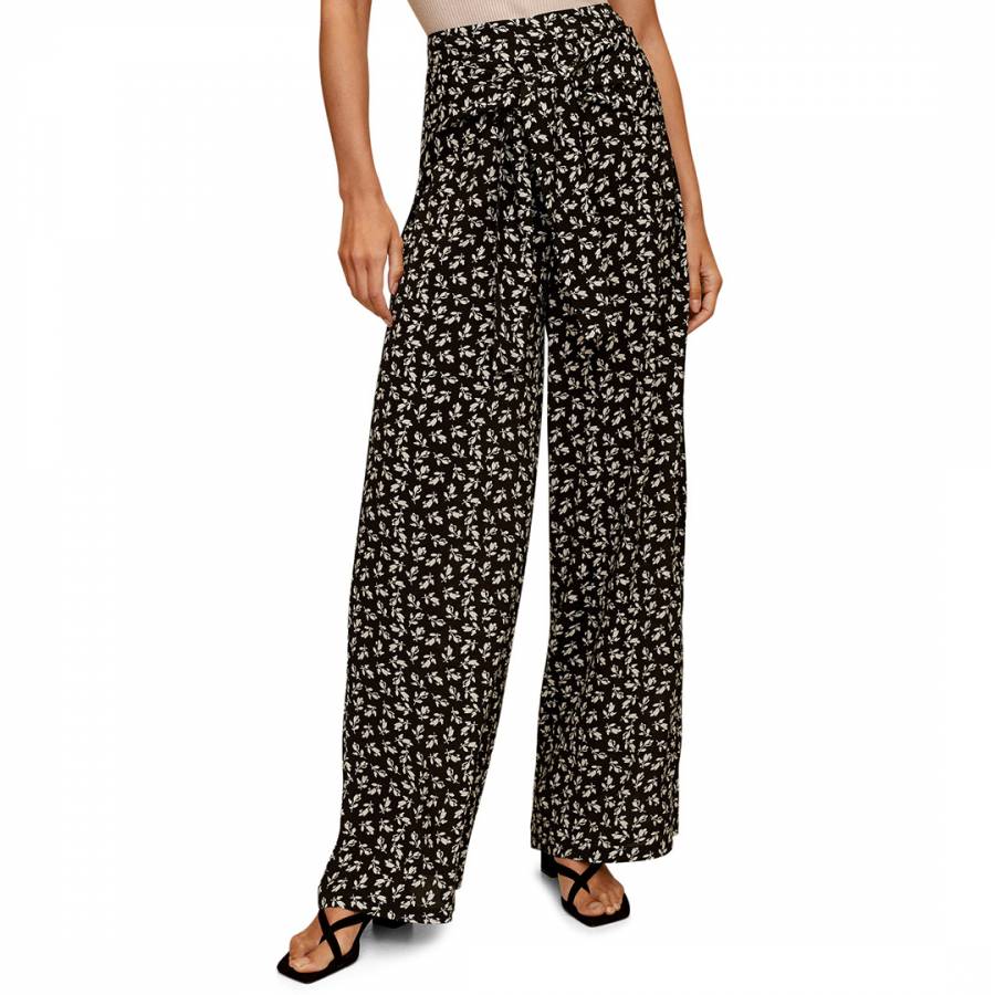 mango flowy printed trousers