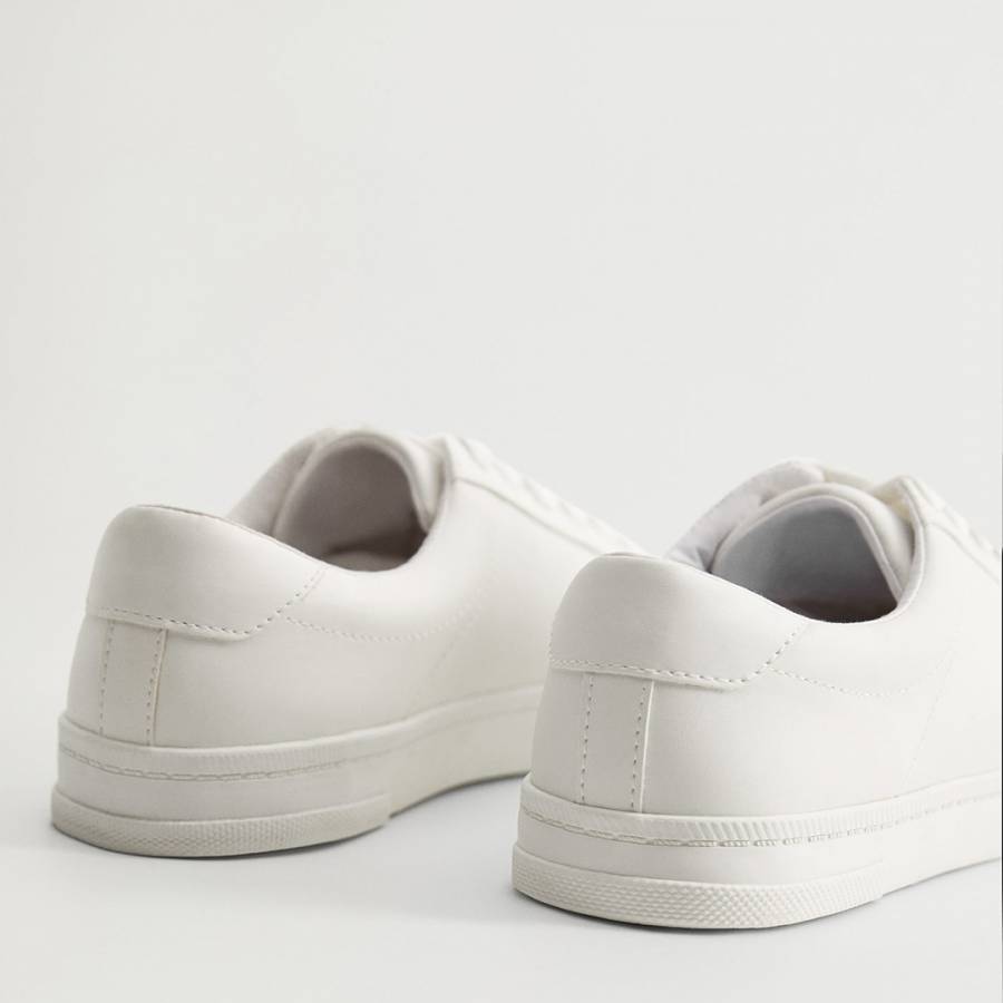 White Laces Basic Sneakers - BrandAlley