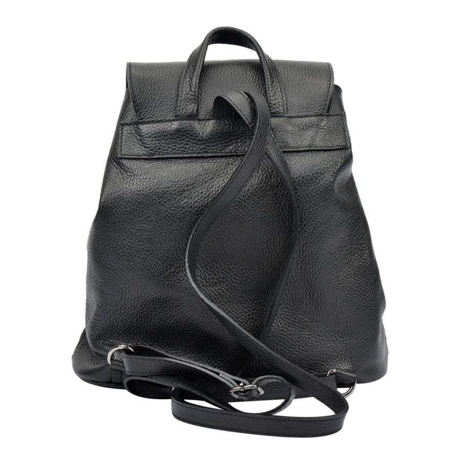 Black Leather Backpack - BrandAlley