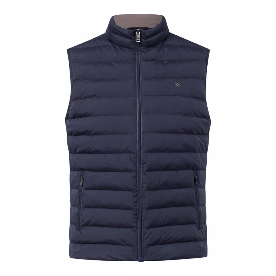 Blue Lightly Quilted Gilet - BrandAlley
