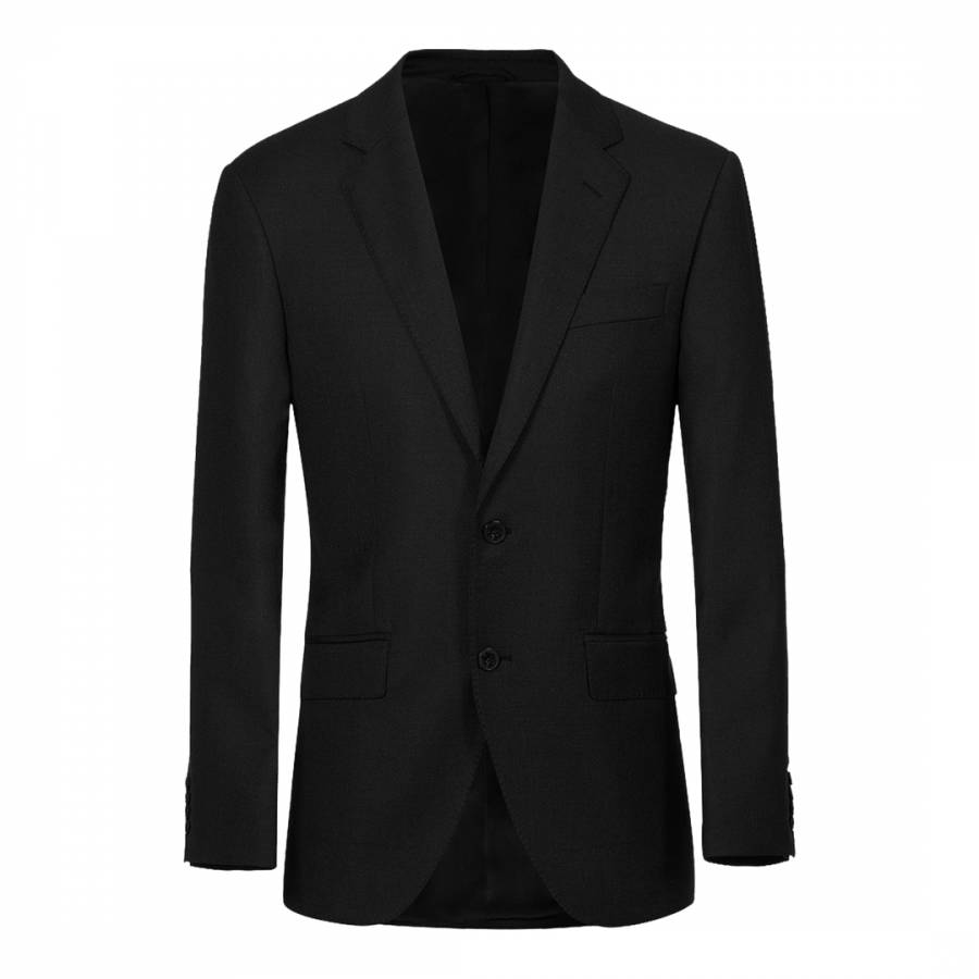 Black Plain Tailored Wool Blazer - Clothing - Men - BrandAlley