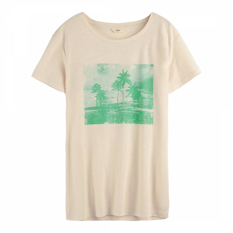 Pink Printed Palm Tree T-Shirt - BrandAlley