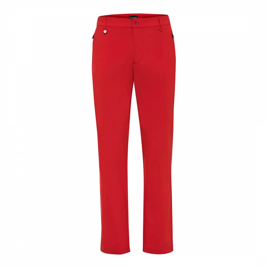 Red Techno Stretch Trousers - BrandAlley