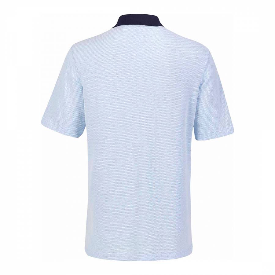 Pale Blue Zip Up Polo Shirt - BrandAlley