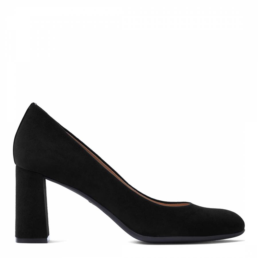 Black Leather Sonia Court Shoes - BrandAlley