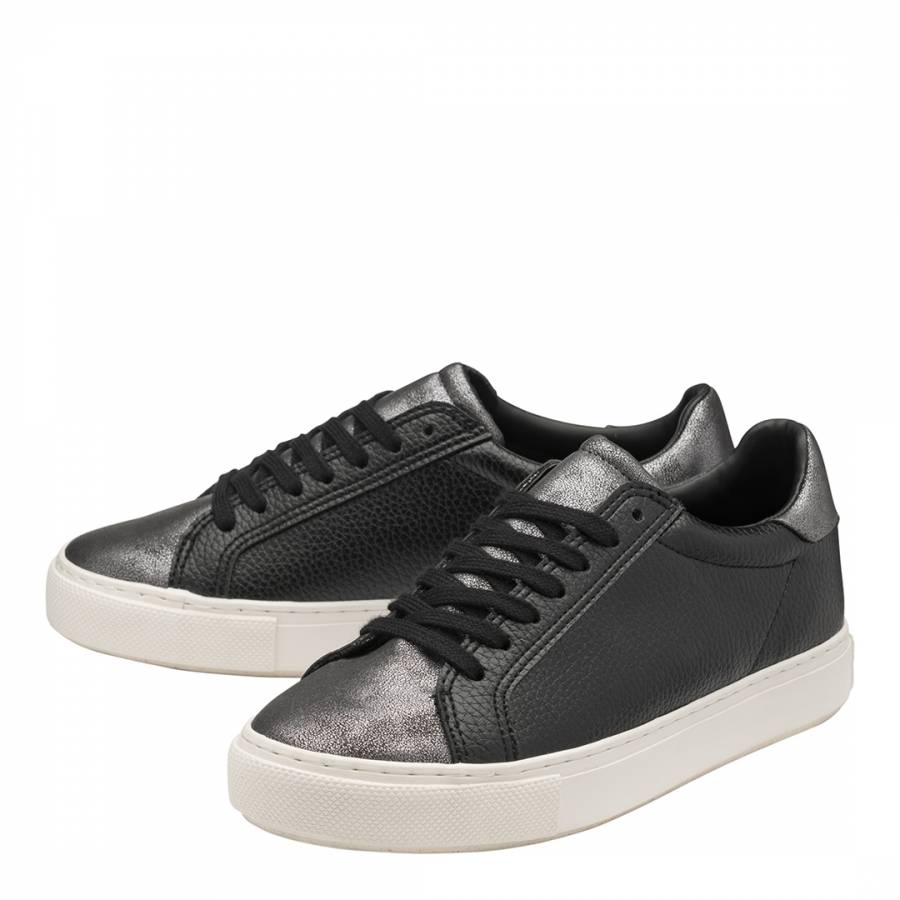Black and Pewter Pearl Trainers - BrandAlley