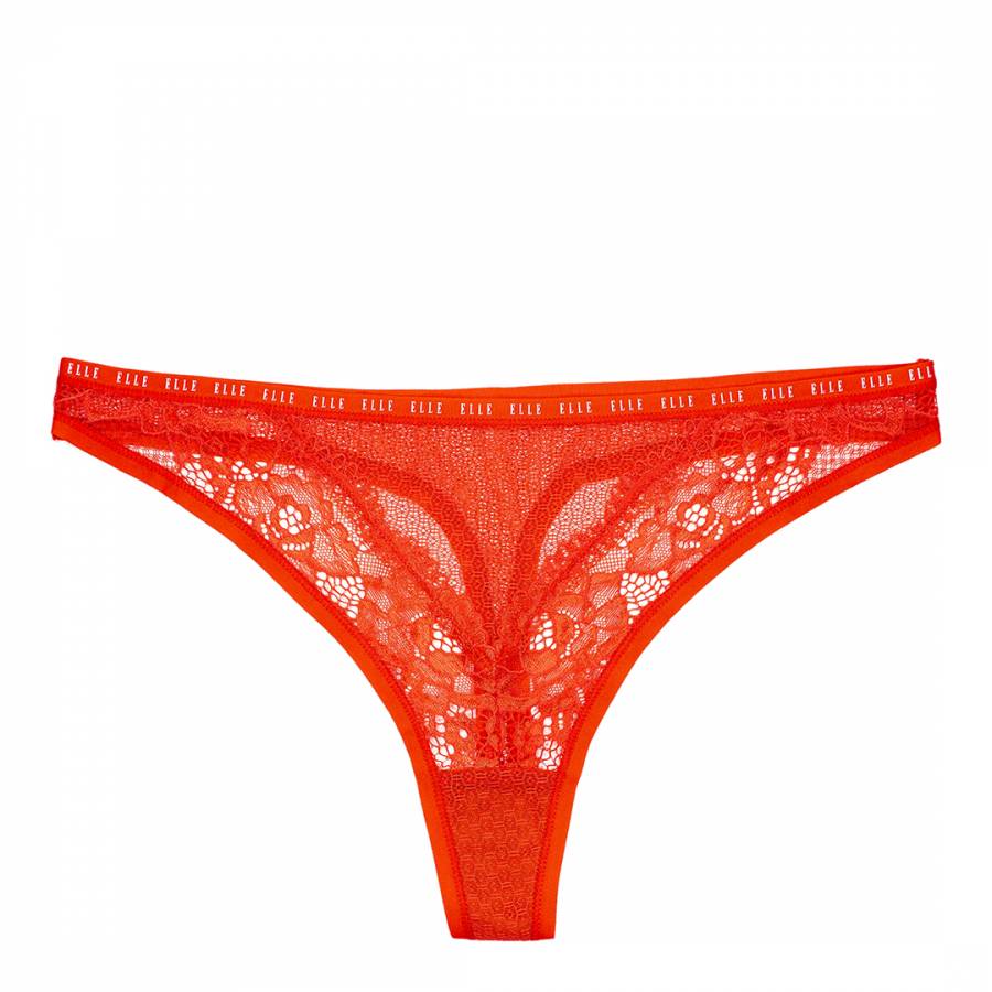 Red Lace Thong - BrandAlley
