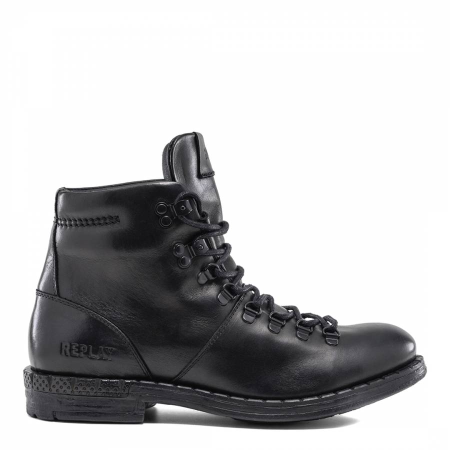Black Deptford Leather Ankle Boots - BrandAlley