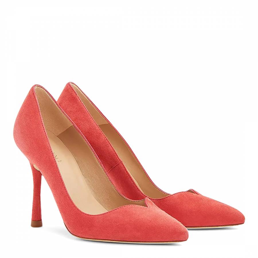 Pink Suede Faye Sweetheart Courts - BrandAlley