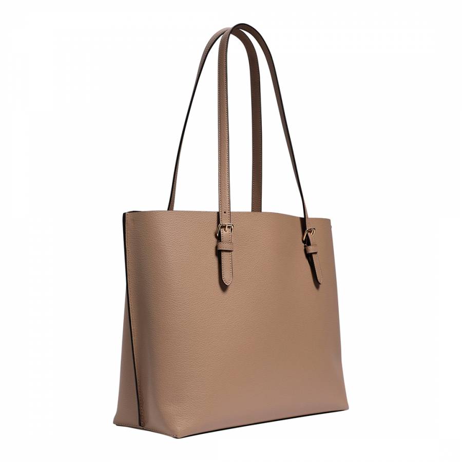 Taupe Oxblood Mollie Tote Bag - BrandAlley