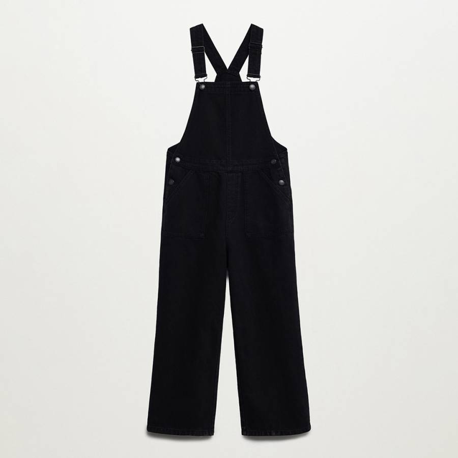 Teen Black Long Denim Dungarees - BrandAlley