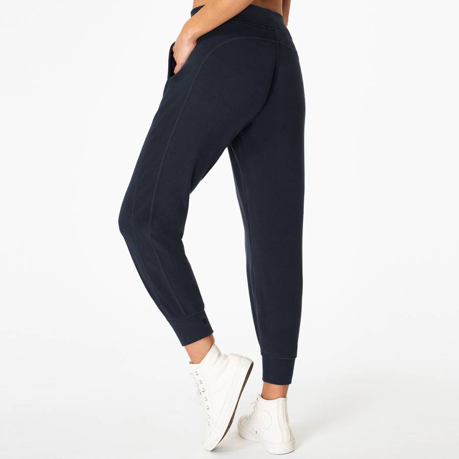 Gary Luxe Fleece Pants - Navy Blue, Women's Trousers & Yoga Pants