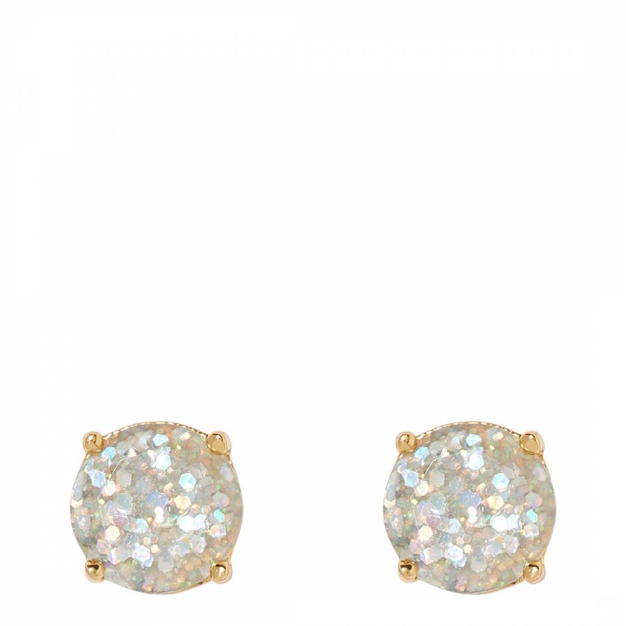 Opal Glitter Gumdrop Stud Earrings - BrandAlley