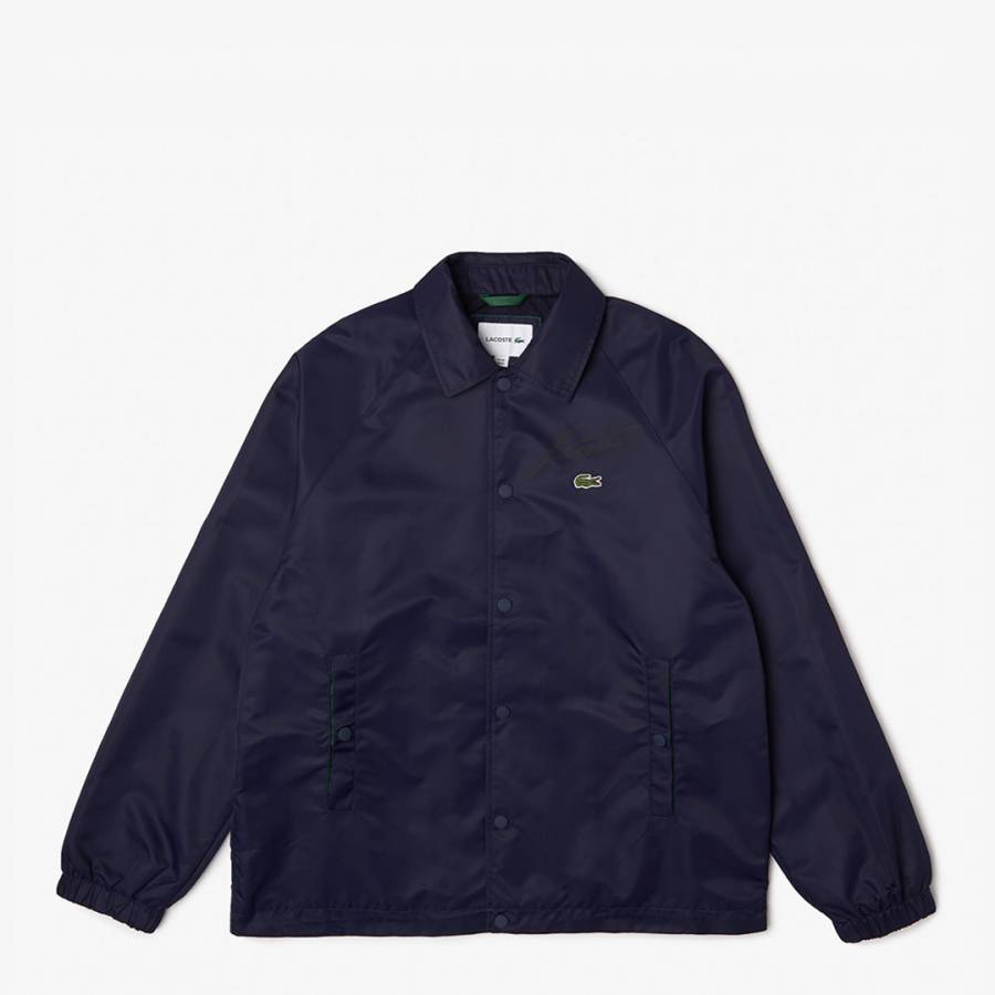 Navy Collared Straight Fit Jacket - BrandAlley