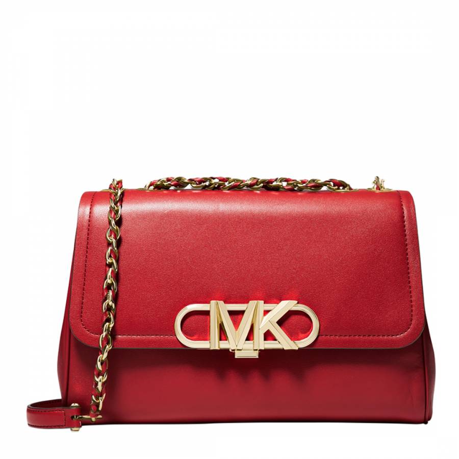 Michael Michael Kors Jet Set Charm Small Chain Pouchette Shoulder Handbags Crimson : One Size