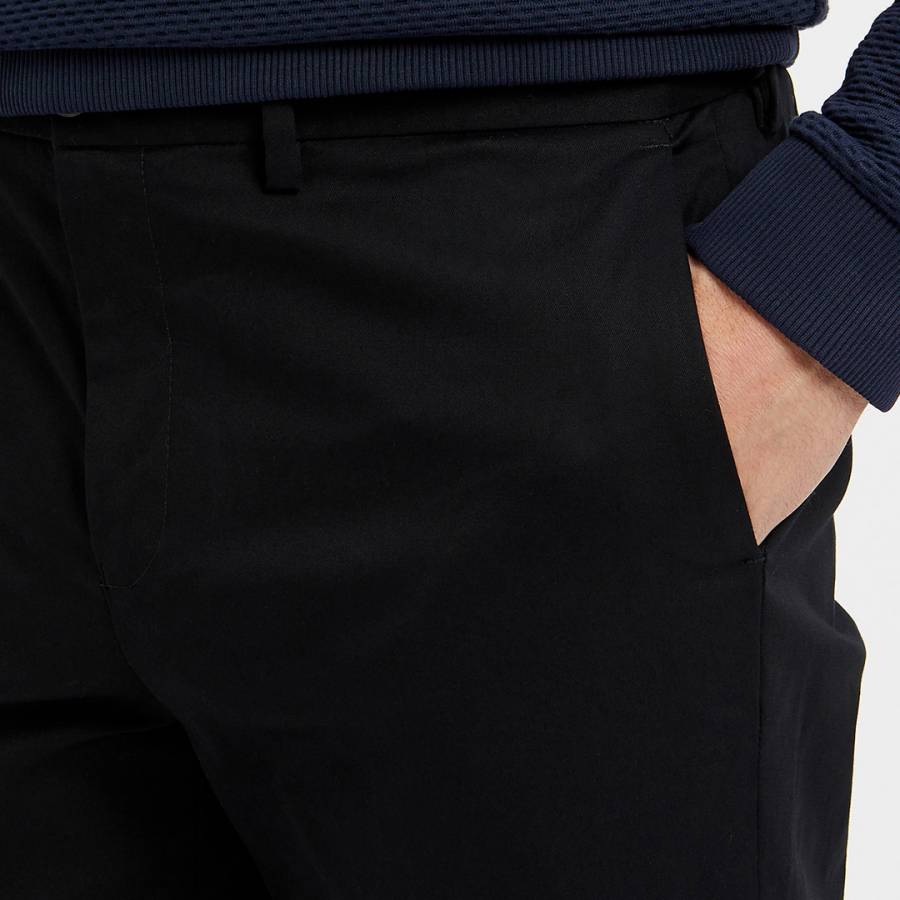 Black Hamilton Cotton Blend Trousers - BrandAlley