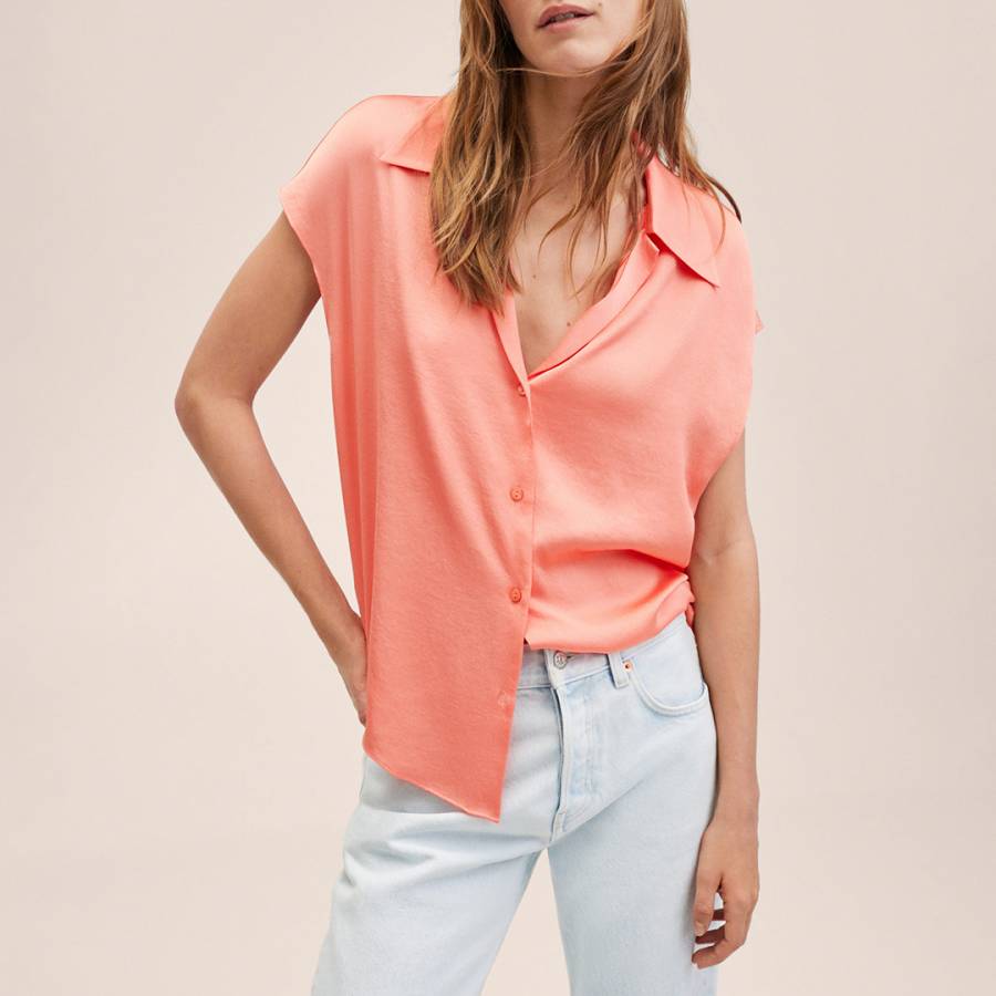 mango satin finish flowy shirt