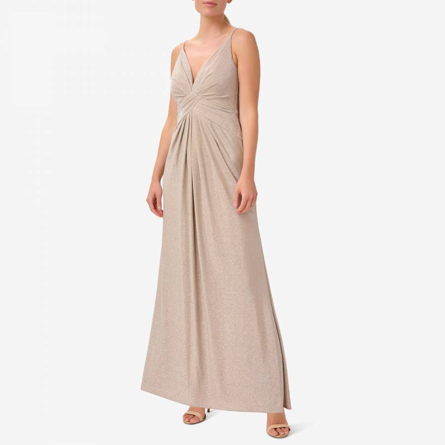 Light Gold Foil Ruched Gown BrandAlley