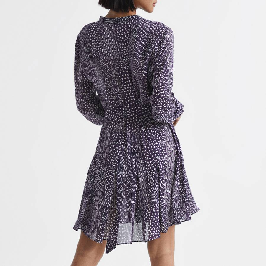Purple Luella Printed Mini Dress - BrandAlley