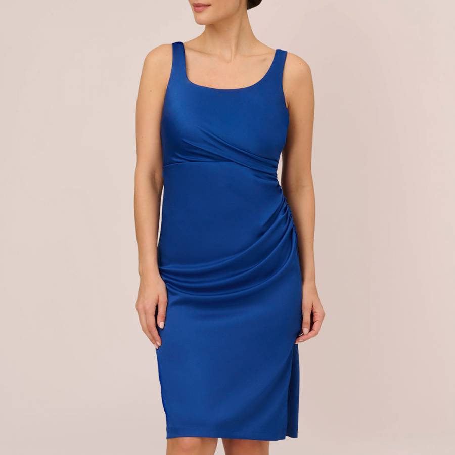 Royal Blue Satin Crepe Dress BrandAlley