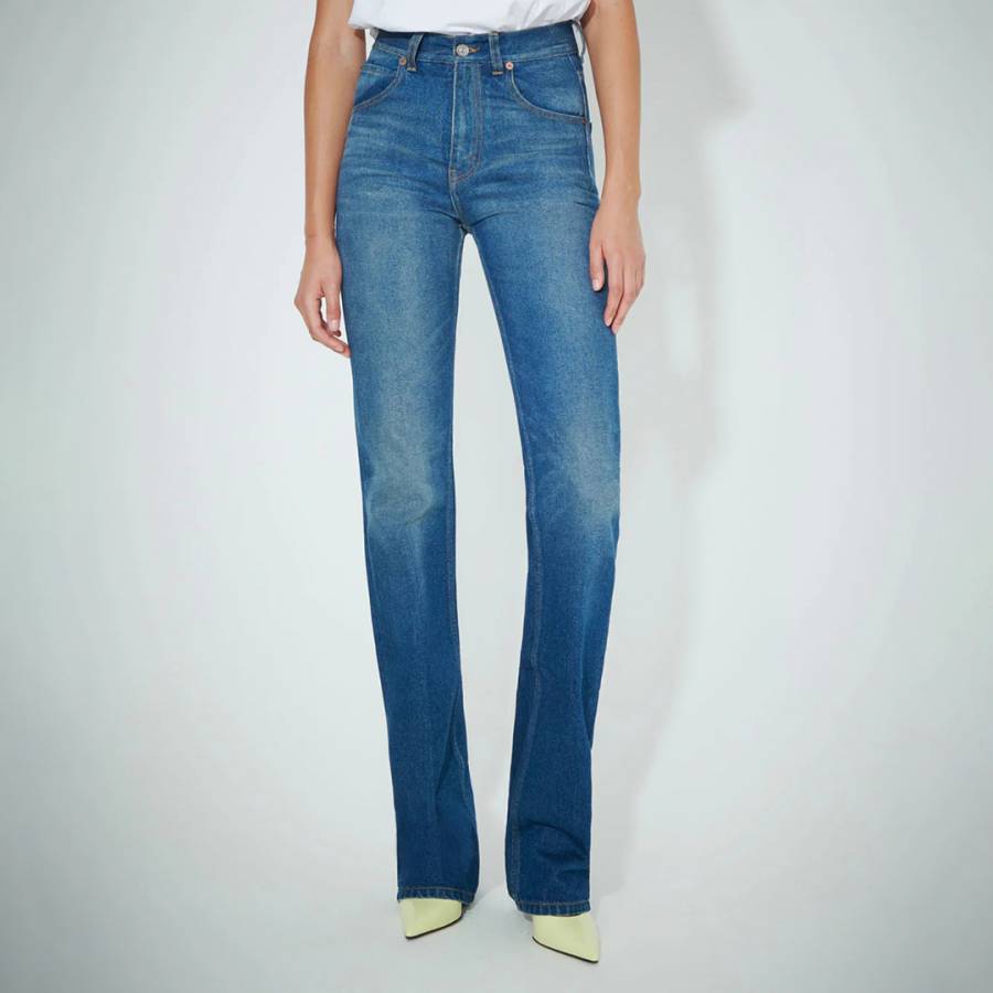 Victoria Mid-Rise Jean In Light Blue – Victoria Beckham UK