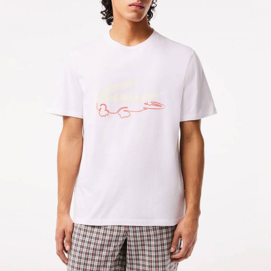 White Crocodile Branded T-Shirt - BrandAlley