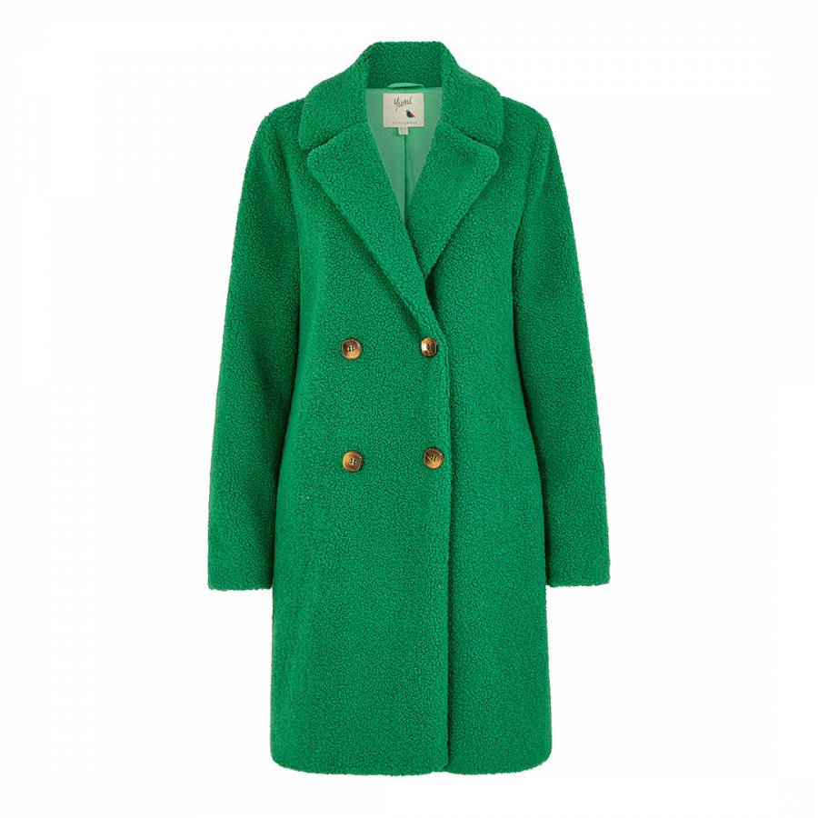 Green Teddy Bear Double Breasted Coat - BrandAlley