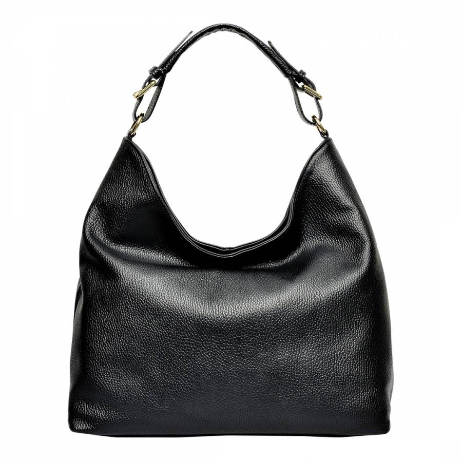 Ladies black leather on sale handbag