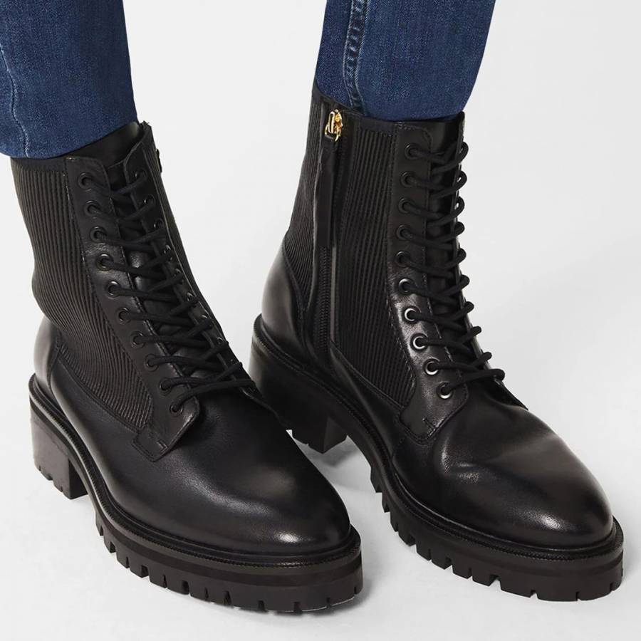 Black Trinity Leather Boot - BrandAlley