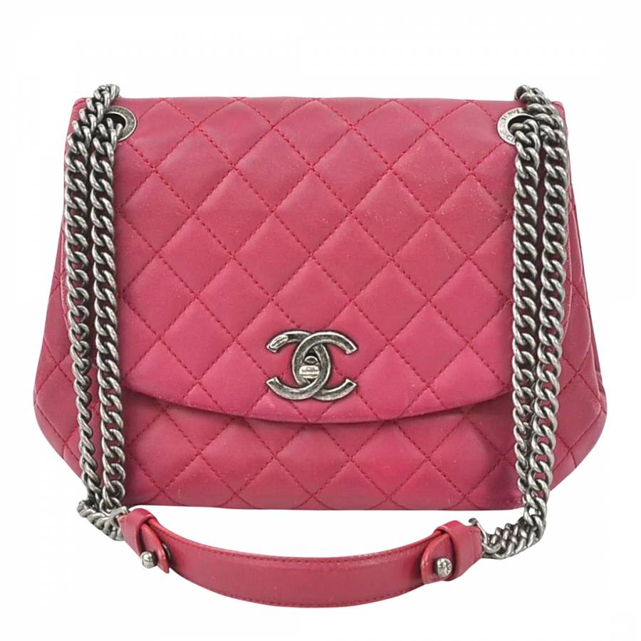 Chanel Coco Curve Red Pony-Style Calfskin Shoulder Bag (Pre-Owned)