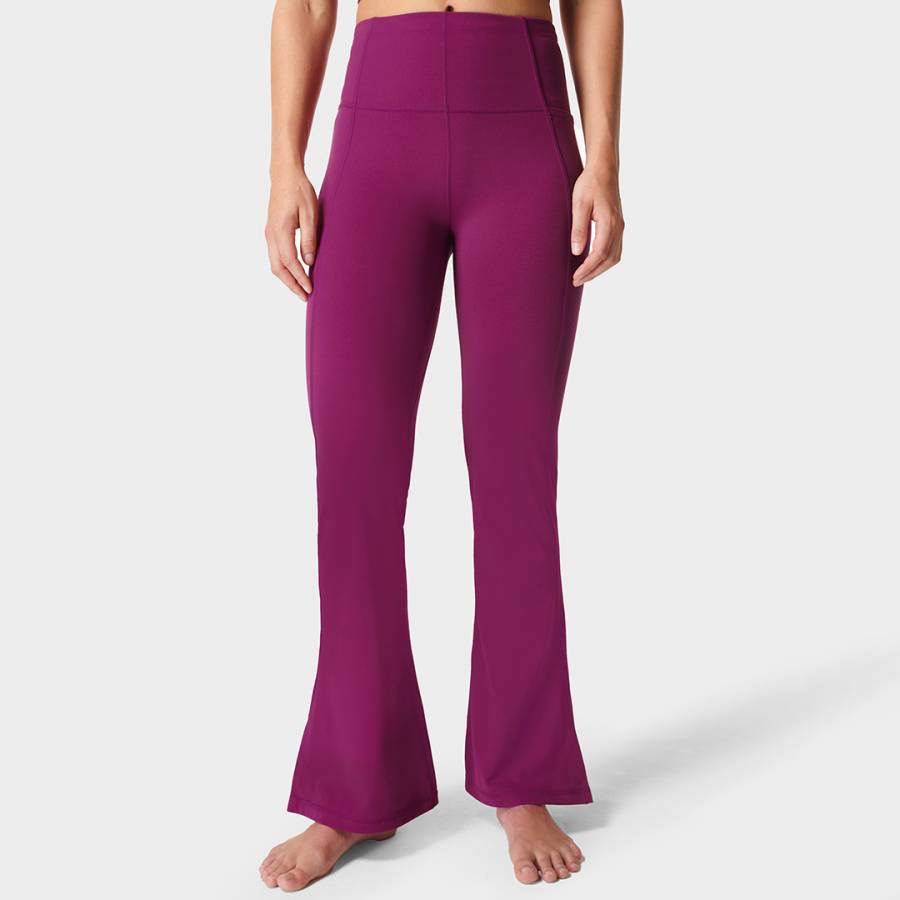 Pink Super Soft Flare 30 Inch Yoga Trousers - BrandAlley