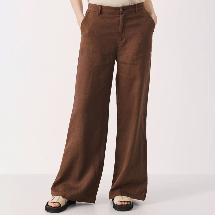 Brown Linen Trouser