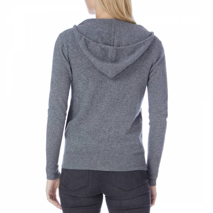 Grey NY Zip Up Cashmere Hoody - BrandAlley