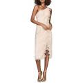 Reiss Nude Mena Lace One Shoulder Dress