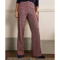 Boden Red Floret Printed Wide Leg Trousers