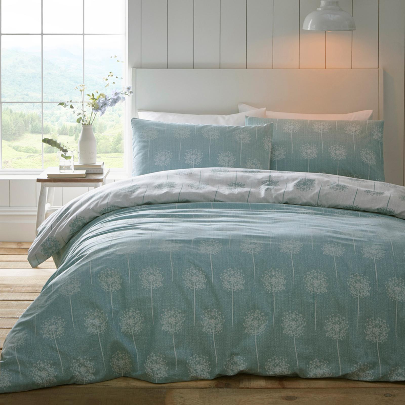 Silhouette King Duvet Cover Set, Aqua - BrandAlley