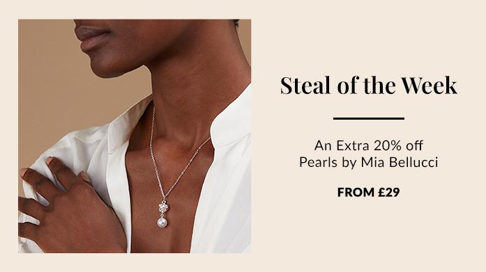 Steal Of The Week: 20% Off Luxury Pearls Pearls are precious and perfect for adding to your jewellery collection. Grab an extra 20% off our luxurious pearl selection including necklaces, bracelets and earrings.