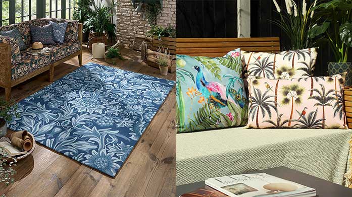 Outdoor Accessories For Your Garden Add a touch of comfort and contrast to your garden or balcony – shop outdoor rugs and cushions for a cosier space this spring.
