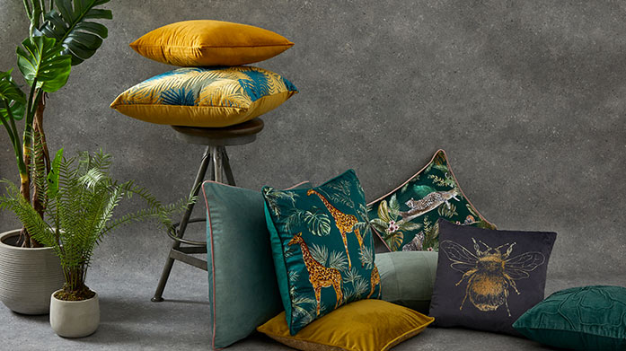 Cushions & Throws To Go Brighten your home with vibrant cushions and cosy throws, crafted with playful prints and bold designs from Riva Home, Ashley Wilde and friends.