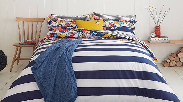 Joules Home  You'll find the sweetest home interiors inside this sale. Shop floral bath mats, embroidered cushions, patterned duvets and more, exclusively from Joules.