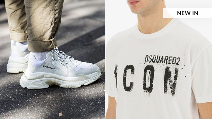 Luxe Designer Brands: New In Our expert buyers have rounded up our favourite statement pieces of the season. From iconic Balenciaga trainers, DSquared2 T-shirts and more designer picks.