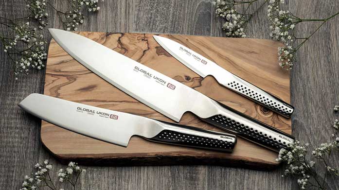 Global Knives: Japanese Steel Shop this edit of professional kitchen knives from Japanese cooking brand, Global Knives. Find stainless steel sushi knives, cook's knives and an array of knife block sets. The perfect new-home gift.