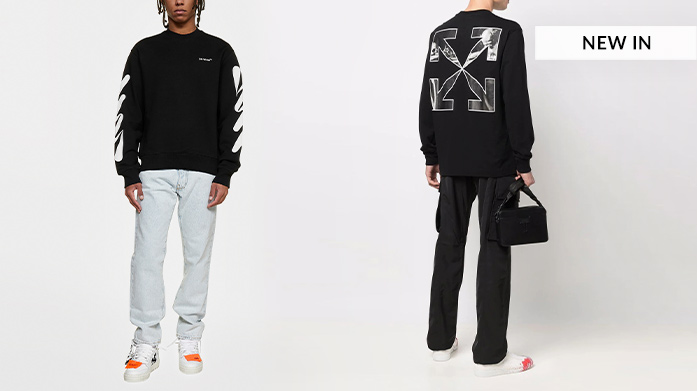 Off-White: New In Contemporary street style with a luxury edge: welcome to Off-White. This menswear sale has everything from the brand's signature industrial tape belts to their classic tees and sweatshirts. Tops from £199.