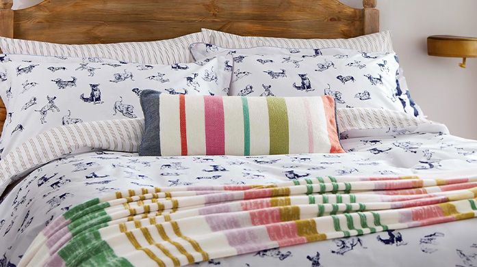 Rise & Shine with Joules Bedding Delve into your sumptuous sleep sanctuary with the help of our vibrant  bedding edit from Joules. 