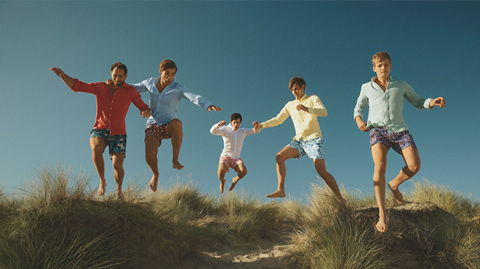 Summer Outfits For Him Warm-weather wardrobe, sorted! Enhance your sunny day style with our men's summer outfits including chino shorts, polo shirts and cargo trousers from BOSS, Hackett London and other menswear brands. Polo shirts from £25.