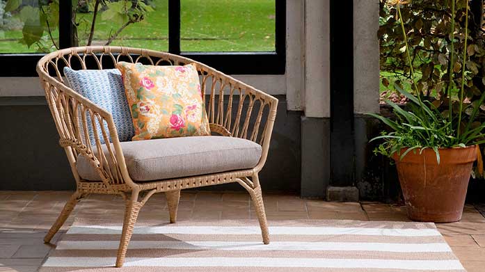 Outdoor Designer Rugs From Laura Ashley, Harlequin & More Revamp your outdoor space with a new rug from Harlequin, Laura Ashley or Scion. Shop designs and sizes to suit every space.