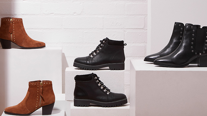 April Update: Boots For Her Boot up for festival season! Grab a pair of wellies, Chelseas or leather ankle boots from Hunter, Timberland or Australia Luxe Collective.