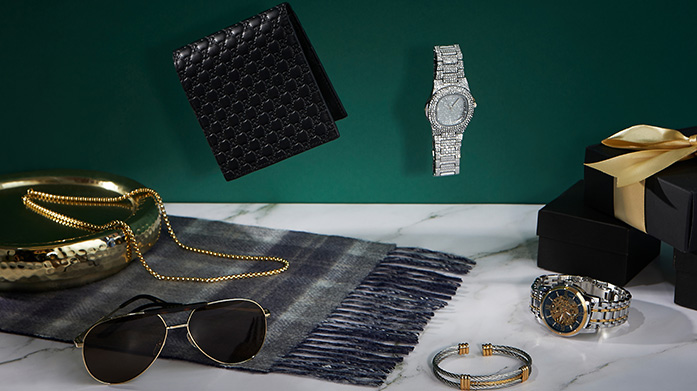 Men's Seasonal Picks Upgrade any outfit with watches, sunglasses and chain jewellery from Stephen Oliver, Oakley, Coach and Christophe Duchamp.